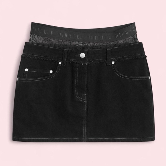 Dion Lee Black Mini Skirt